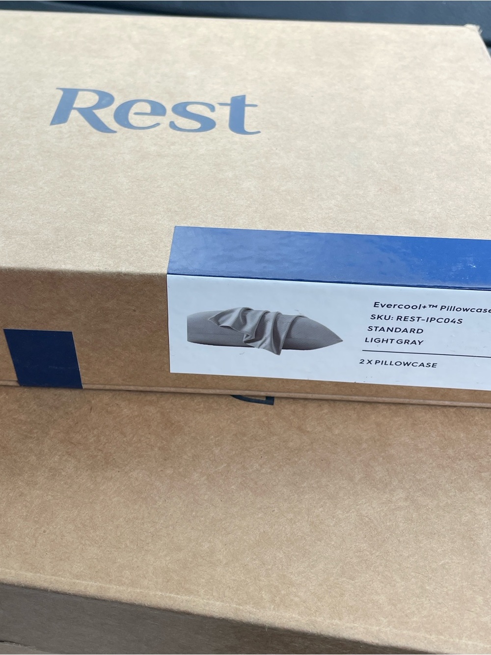 New Rest Evercool®+ Standard Pillowcases in Light Gray - Picture 2 of 3